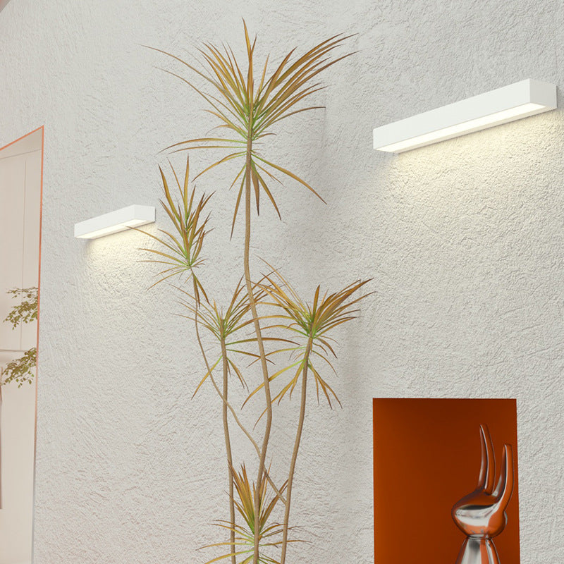 Modern Minimalist Aluminum And Glass Rectangular LED Wall Sconce Lamp For Outdoor Patio Cuvalon