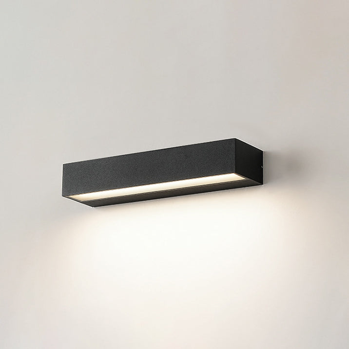 Modern Minimalist Aluminum And Glass Rectangular LED Wall Sconce Lamp For Outdoor Patio Cuvalon