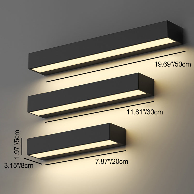 Modern Minimalist Aluminum And Glass Rectangular LED Wall Sconce Lamp For Outdoor Patio Cuvalon
