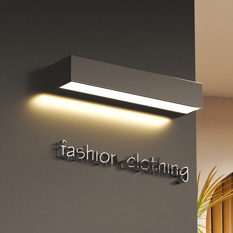 Modern Minimalist Aluminum And Glass Rectangular LED Wall Sconce Lamp For Outdoor Patio Cuvalon