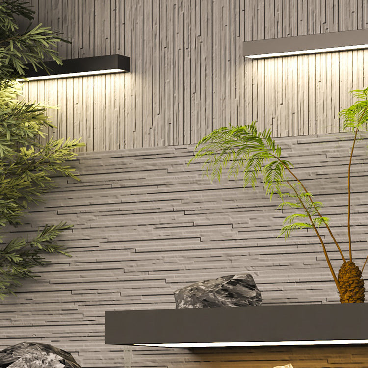 Modern Minimalist Aluminum And Glass Rectangular LED Wall Sconce Lamp For Outdoor Patio Cuvalon