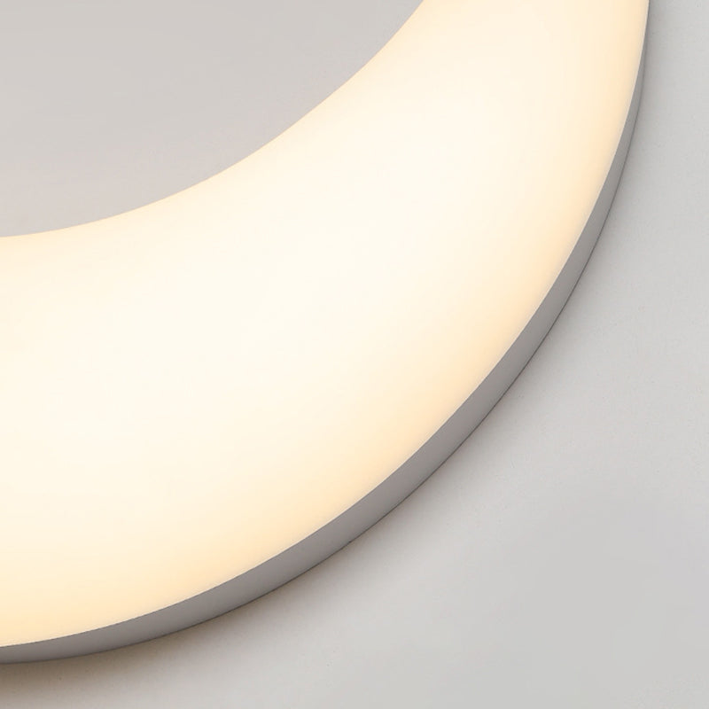 Modern Minimalist Iron & Acrylic Moon LED Wall Sconce Lamp For Kids Bedroom Cuvalon