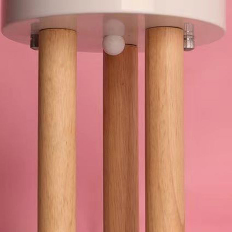 Contemporary Creative Resin Iron Acrylic Wood Unicorn Round LED Semi-Flush Mount Ceiling Light For Bedroom Cuvalon