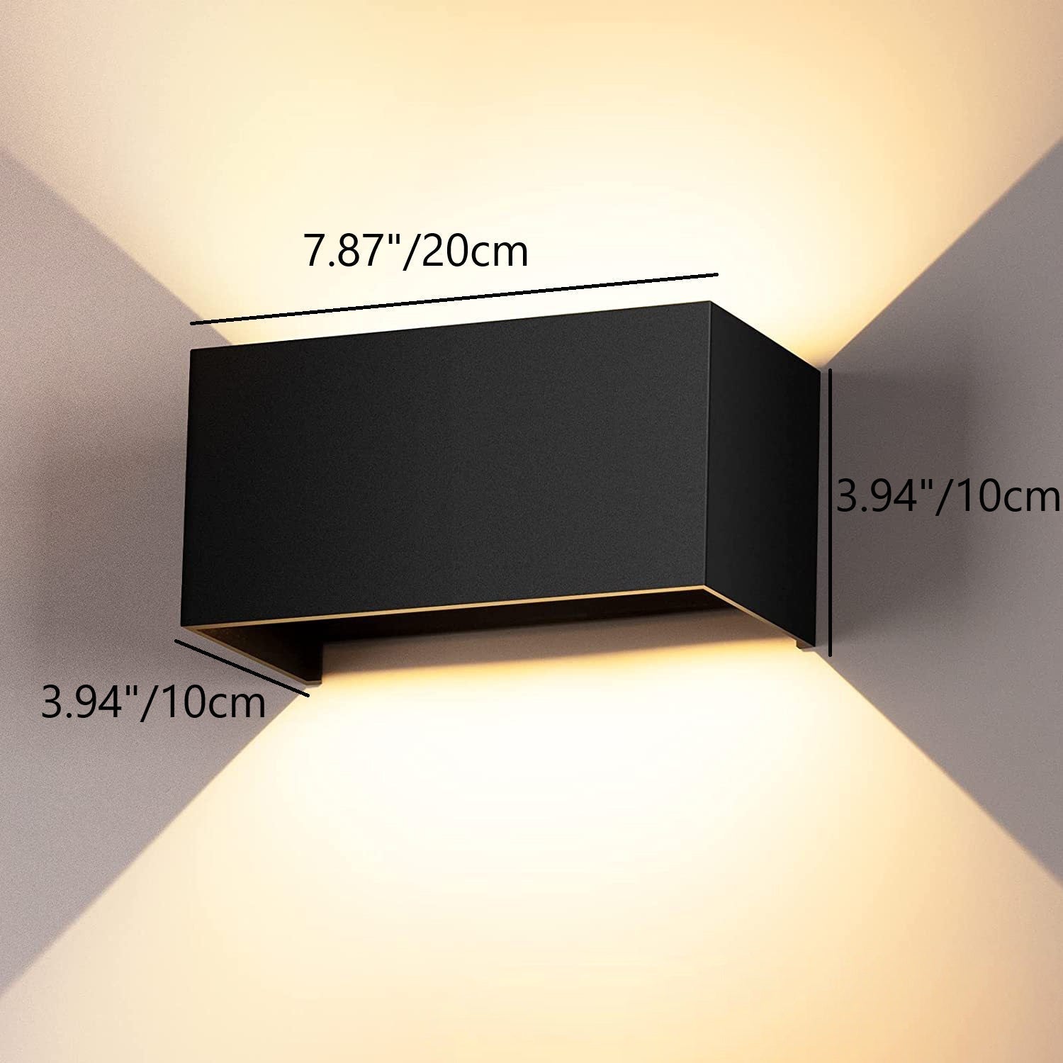 Modern Minimalist Aluminum Rectangular LED Wall Sconce Lamp For Outdoor Patio Cuvalon