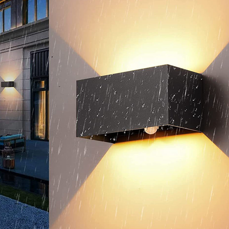Modern Minimalist Aluminum Rectangular LED Wall Sconce Lamp For Outdoor Patio Cuvalon