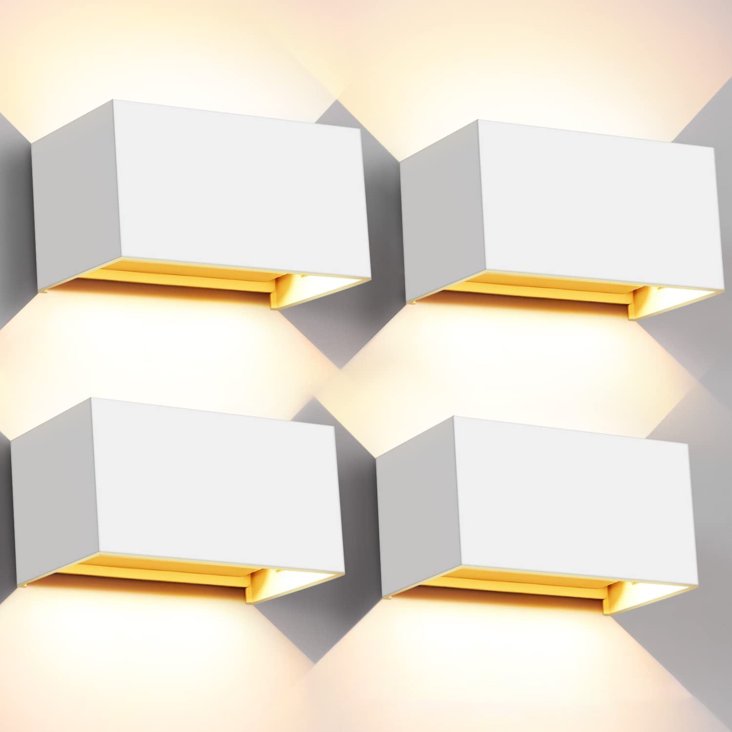 Modern Minimalist Aluminum Rectangular LED Wall Sconce Lamp For Outdoor Patio Cuvalon
