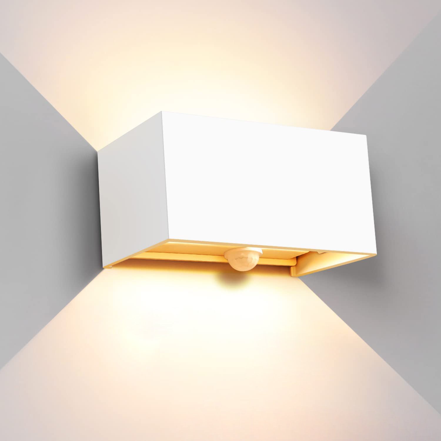 Modern Minimalist Aluminum Rectangular LED Wall Sconce Lamp For Outdoor Patio Cuvalon
