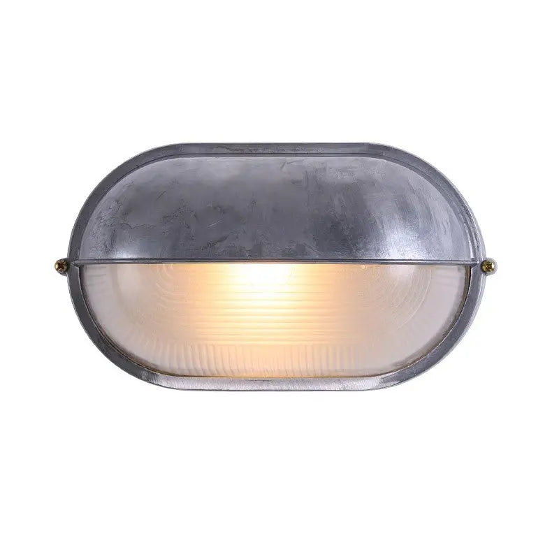 Traditional French Glass Aluminum Oval Round Wall Sconce Lamp 1-Light For Outdoor Cuvalon