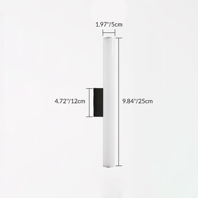 Modern Minimalist Acrylic Aluminum Cylindrical Strip LED Wall Sconce Lamp For Outdoor Cuvalon
