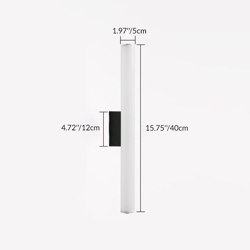 Modern Minimalist Acrylic Aluminum Cylindrical Strip LED Wall Sconce Lamp For Outdoor Cuvalon
