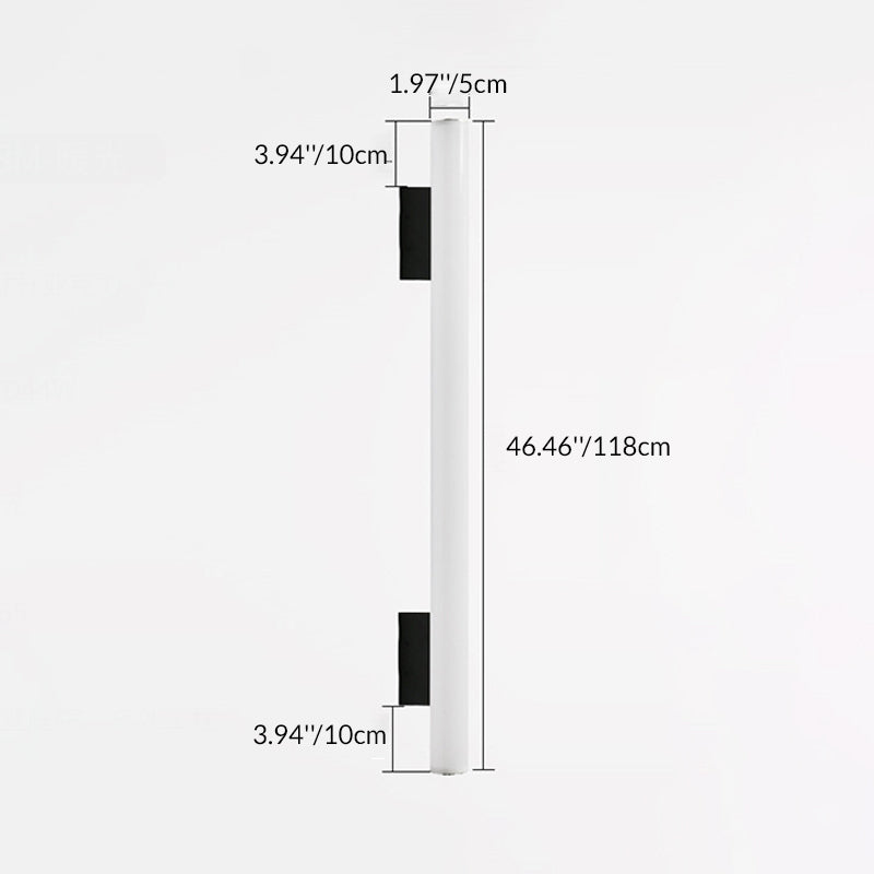 Modern Minimalist Acrylic Aluminum Cylindrical Strip LED Wall Sconce Lamp For Outdoor Cuvalon