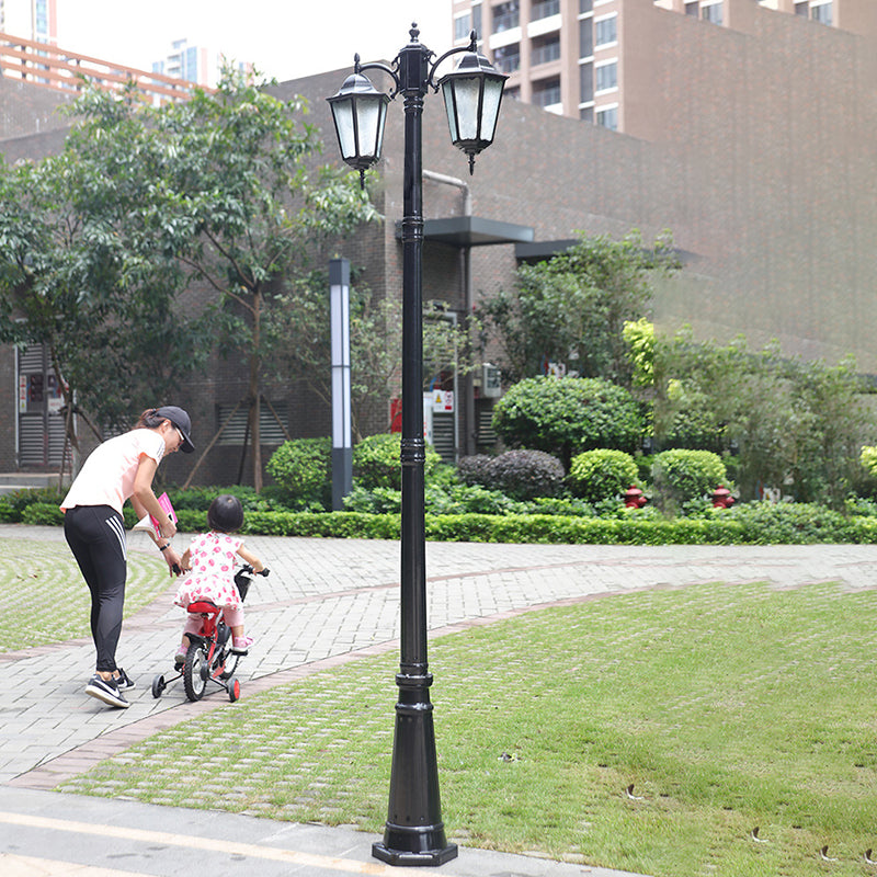 Traditional European Waterproof Aluminum Glass Lantern-Style 2/3-Light Outdoor Light Landscape Lighting For Garden & Outdoor Patio Cuvalon