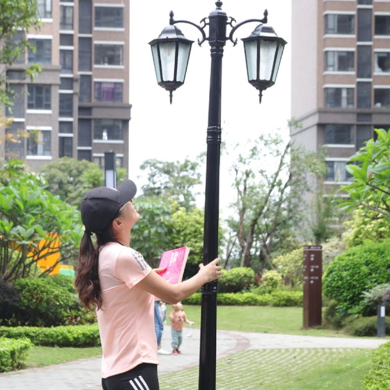 Traditional European Waterproof Aluminum Glass Lantern-Style 2/3-Light Outdoor Light Landscape Lighting For Garden & Outdoor Patio Cuvalon