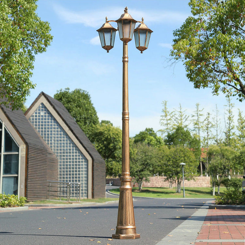 Traditional European Waterproof Aluminum Glass Lantern-Style 2/3-Light Outdoor Light Landscape Lighting For Garden & Outdoor Patio Cuvalon