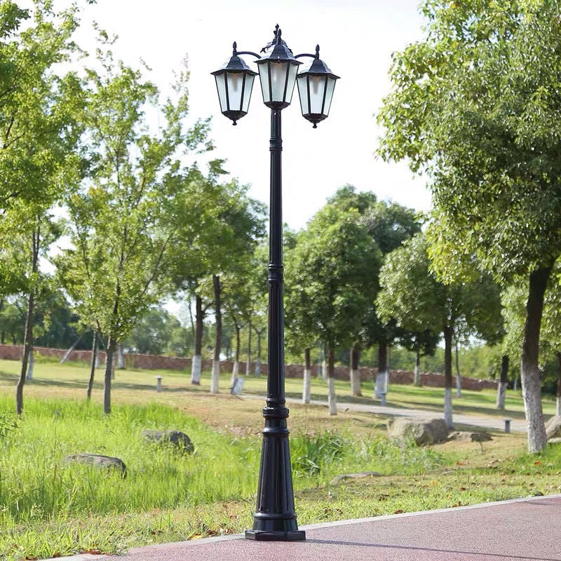 Traditional European Waterproof Aluminum Glass Lantern-Style 2/3-Light Outdoor Light Landscape Lighting For Garden & Outdoor Patio Cuvalon