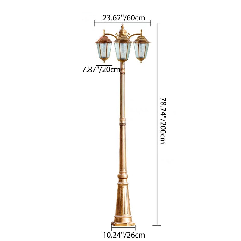 Traditional European Waterproof Aluminum Glass Lantern-Style 2/3-Light Outdoor Light Landscape Lighting For Garden & Outdoor Patio Cuvalon