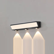 Modern Minimalist Solar Waterproof Motion Sensor Acrylic Aluminum & Stainless Steel Rectangular LED Wall Sconce Lamp For Outdoor Patio Cuvalon