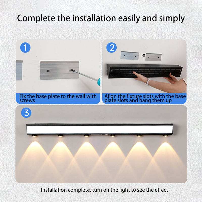 Modern Minimalist Solar Waterproof Motion Sensor Acrylic Aluminum & Stainless Steel Rectangular LED Wall Sconce Lamp For Outdoor Patio Cuvalon
