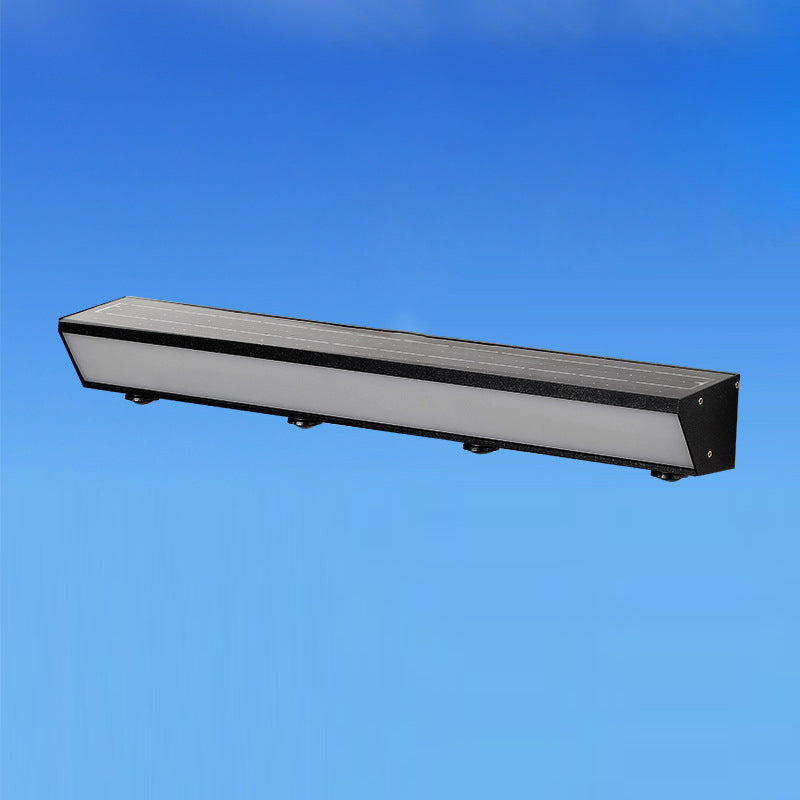 Modern Minimalist Solar Waterproof Motion Sensor Acrylic Aluminum & Stainless Steel Rectangular LED Wall Sconce Lamp For Outdoor Patio Cuvalon