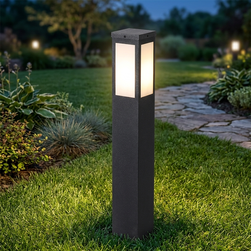 Modern Minimalist Waterproof Metal & PC Pillar 1-Light Outdoor Light Landscape Lighting For Garden & Outdoor Patio Cuvalon