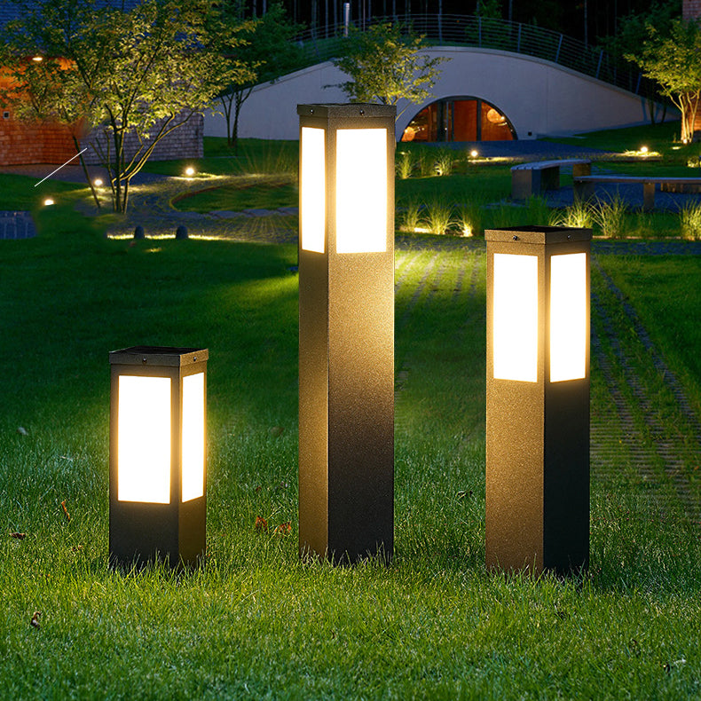 Modern Minimalist Waterproof Metal & PC Pillar 1-Light Outdoor Light Landscape Lighting For Garden & Outdoor Patio Cuvalon