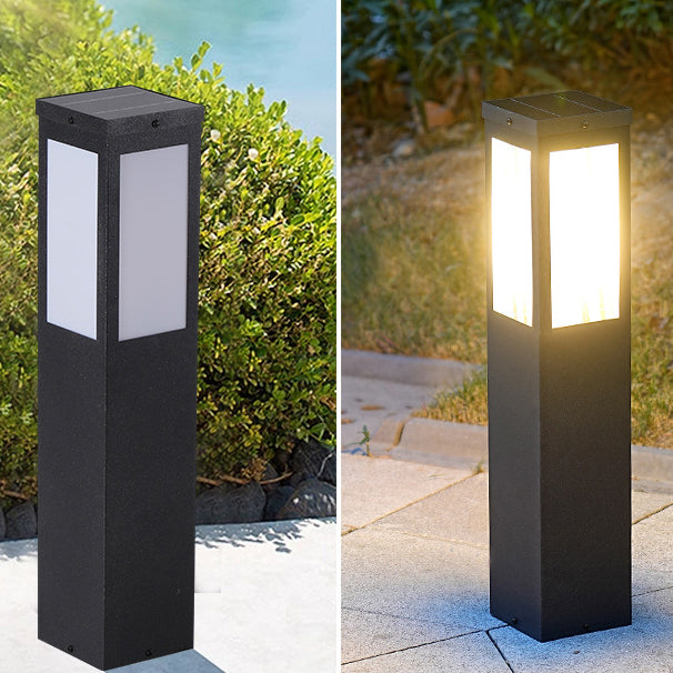 Modern Minimalist Waterproof Metal & PC Pillar 1-Light Outdoor Light Landscape Lighting For Garden & Outdoor Patio Cuvalon