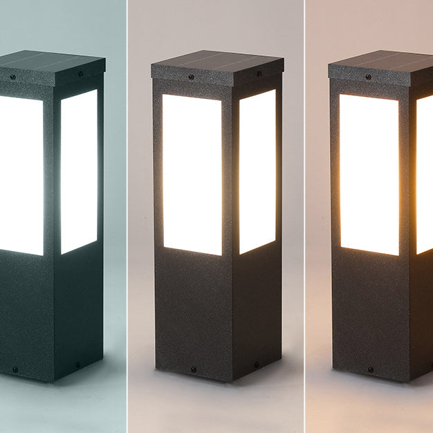 Modern Minimalist Waterproof Metal & PC Pillar 1-Light Outdoor Light Landscape Lighting For Garden & Outdoor Patio Cuvalon