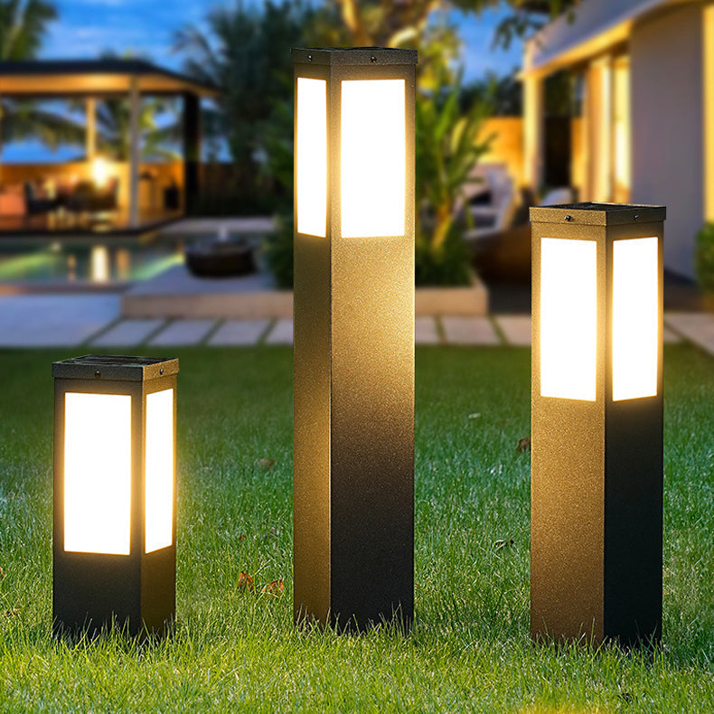 Modern Minimalist Waterproof Metal & PC Pillar 1-Light Outdoor Light Landscape Lighting For Garden & Outdoor Patio Cuvalon