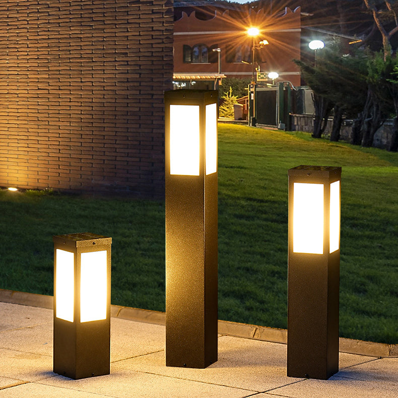 Modern Minimalist Waterproof Metal & PC Pillar 1-Light Outdoor Light Landscape Lighting For Garden & Outdoor Patio Cuvalon
