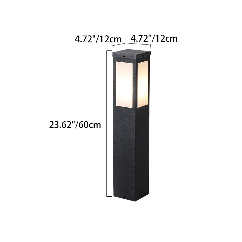 Modern Minimalist Waterproof Metal & PC Pillar 1-Light Outdoor Light Landscape Lighting For Garden & Outdoor Patio Cuvalon