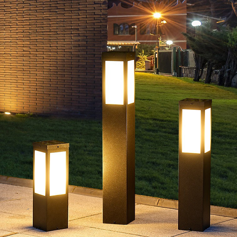 Modern Minimalist Waterproof Metal & PC Pillar 1-Light Outdoor Light Landscape Lighting For Garden & Outdoor Patio Cuvalon