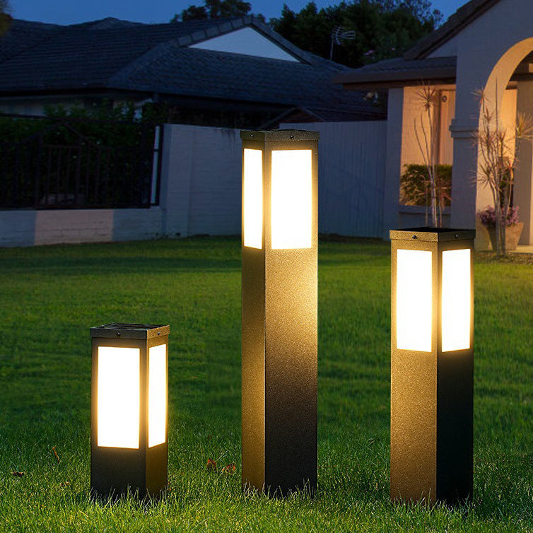 Modern Minimalist Waterproof Metal & PC Pillar 1-Light Outdoor Light Landscape Lighting For Garden & Outdoor Patio Cuvalon