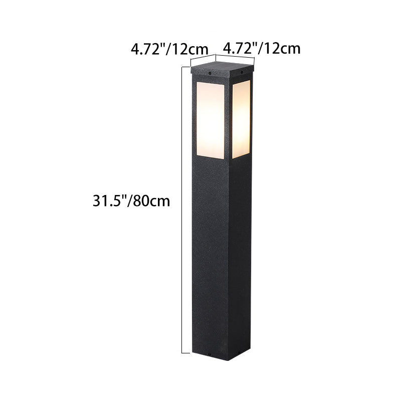 Modern Minimalist Waterproof Metal & PC Pillar 1-Light Outdoor Light Landscape Lighting For Garden & Outdoor Patio Cuvalon