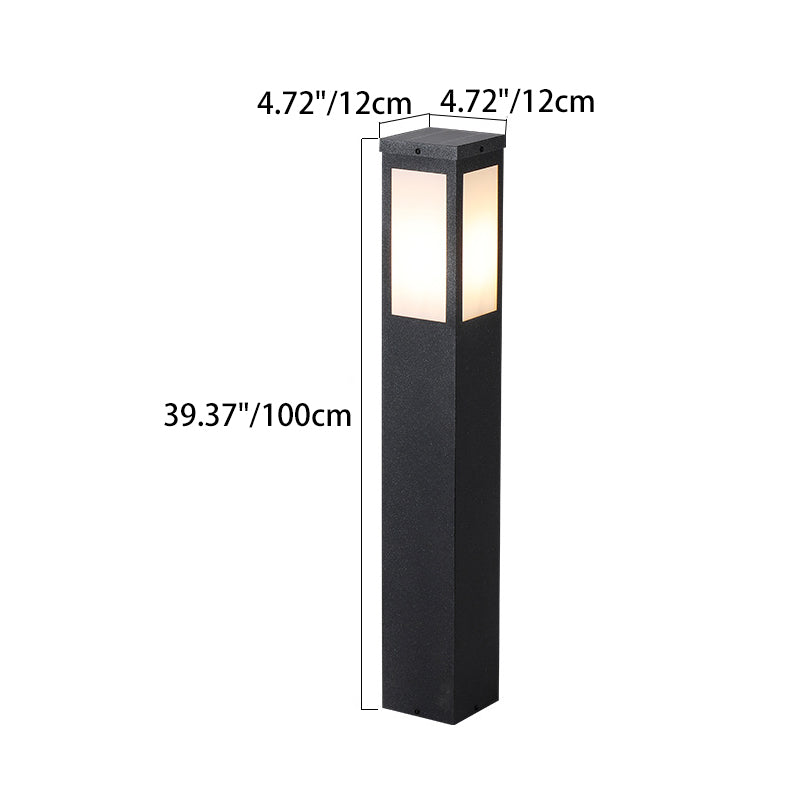 Modern Minimalist Waterproof Metal & PC Pillar 1-Light Outdoor Light Landscape Lighting For Garden & Outdoor Patio Cuvalon