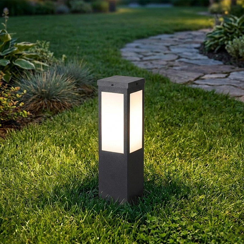 Modern Minimalist Waterproof Metal & PC Pillar 1-Light Outdoor Light Landscape Lighting For Garden & Outdoor Patio Cuvalon