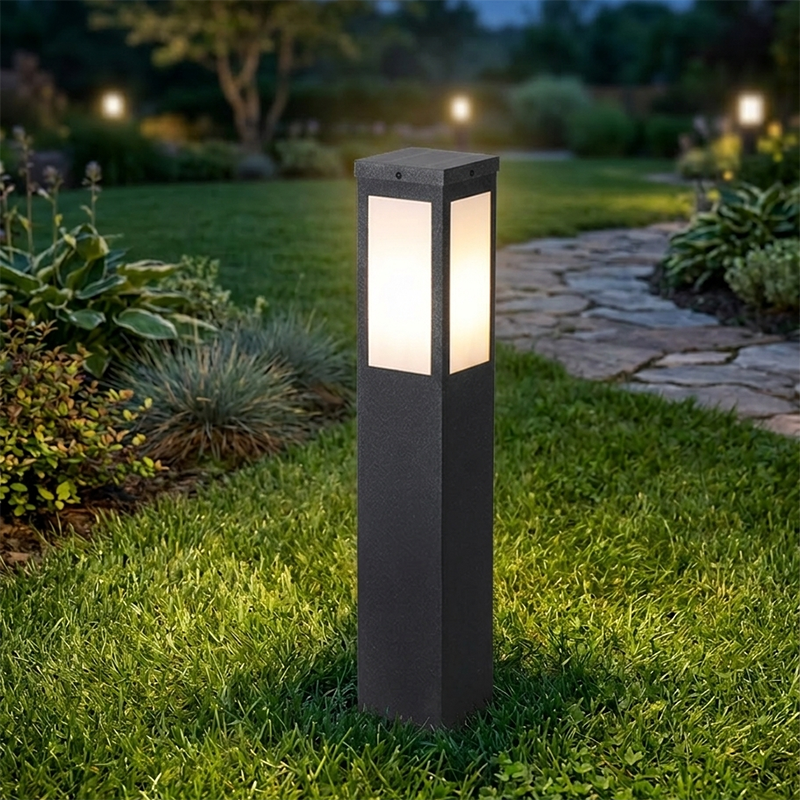Modern Minimalist Waterproof Metal & PC Pillar 1-Light Outdoor Light Landscape Lighting For Garden & Outdoor Patio Cuvalon