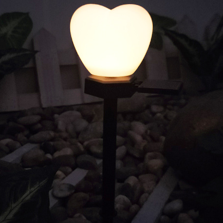 Modern Art Deco Solar Waterproof ABS Plastic & Nano Heart-Shaped Decorative LED Outdoor Light Landscape Lighting For Garden & Outdoor Patio Cuvalon
