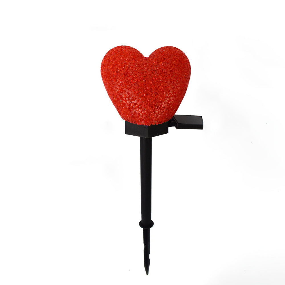 Modern Art Deco Solar Waterproof ABS Plastic & Nano Heart-Shaped Decorative LED Outdoor Light Landscape Lighting For Garden & Outdoor Patio Cuvalon