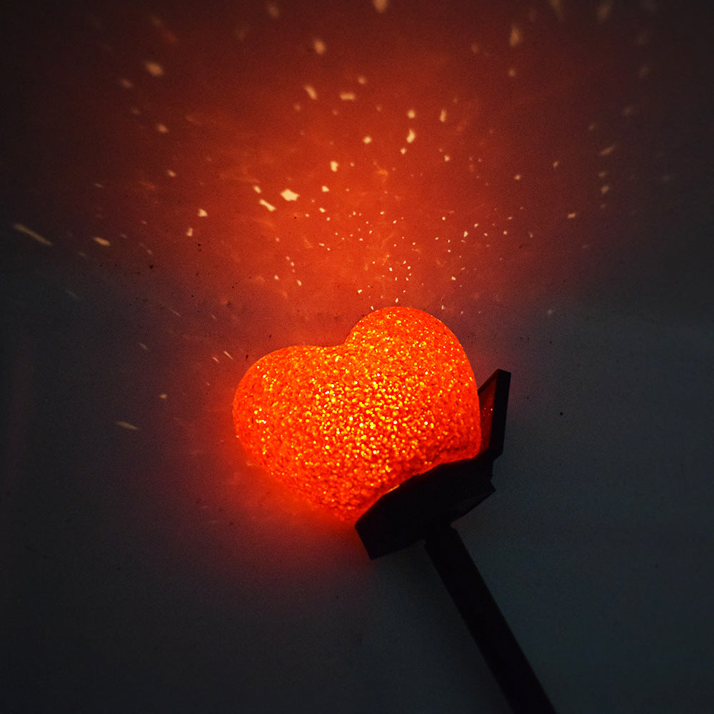 Modern Art Deco Solar Waterproof ABS Plastic & Nano Heart-Shaped Decorative LED Outdoor Light Landscape Lighting For Garden & Outdoor Patio Cuvalon