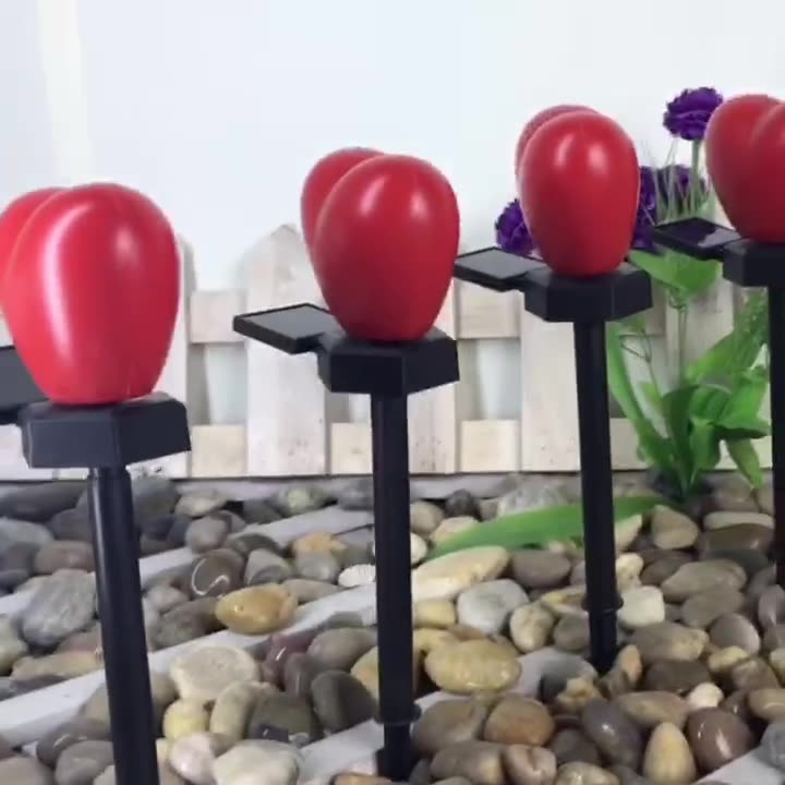 Modern Art Deco Solar Waterproof ABS Plastic & Nano Heart-Shaped Decorative LED Outdoor Light Landscape Lighting For Garden & Outdoor Patio Cuvalon