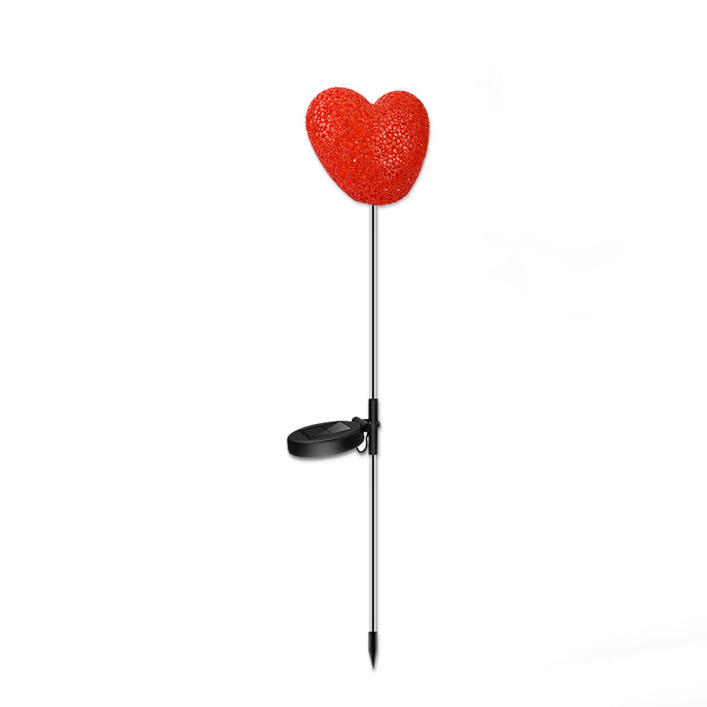 Modern Art Deco Solar Waterproof ABS Plastic & Nano Heart-Shaped Decorative LED Outdoor Light Landscape Lighting For Garden & Outdoor Patio Cuvalon