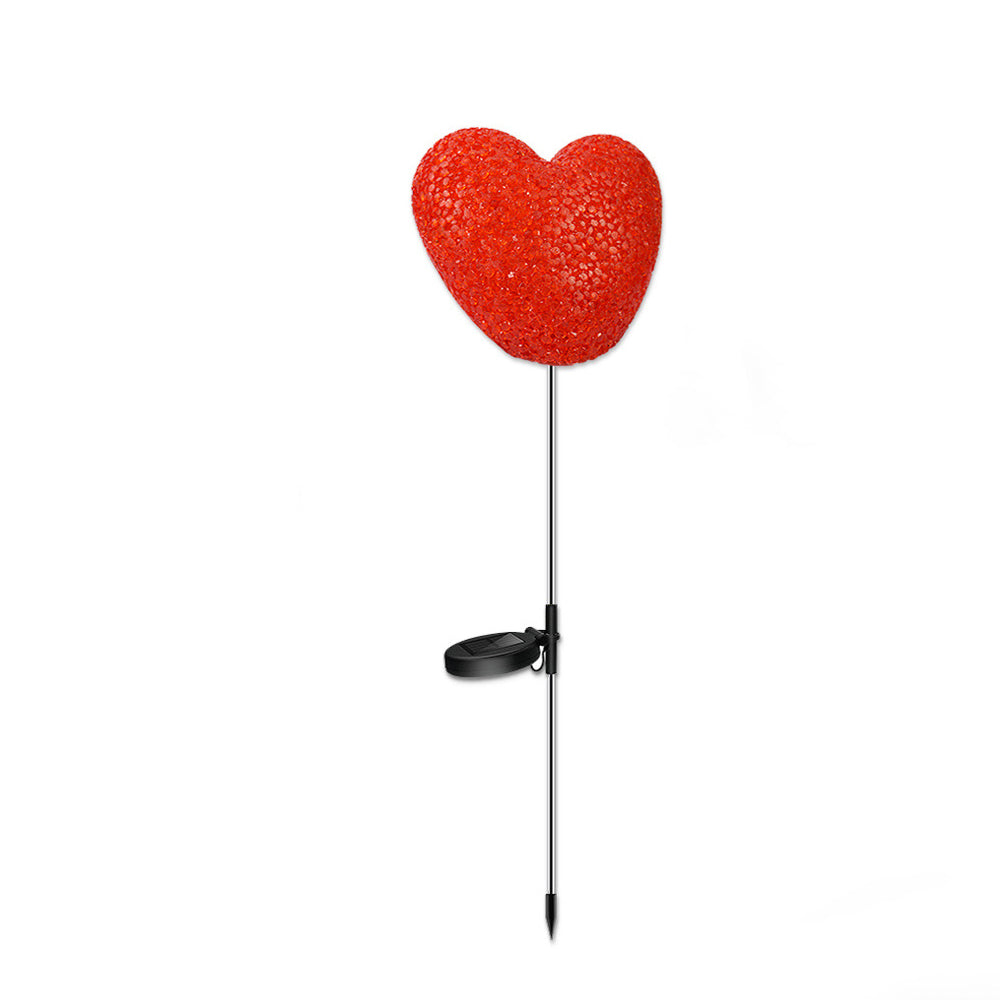 Modern Art Deco Solar Waterproof ABS Plastic & Nano Heart-Shaped Decorative LED Outdoor Light Landscape Lighting For Garden & Outdoor Patio Cuvalon
