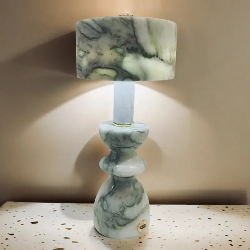 Modern Minimalist Aluminum Marble USB LED Table Lamp Cuvalon