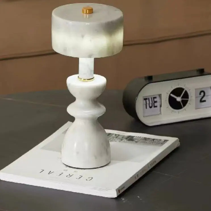 Modern Minimalist Aluminum Marble USB LED Table Lamp Cuvalon