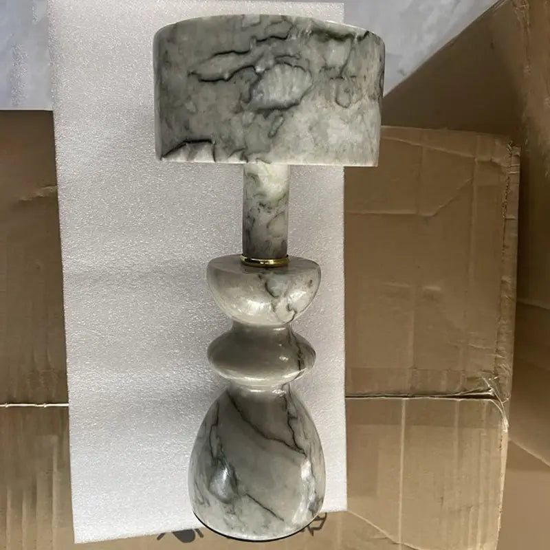 Modern Minimalist Aluminum Marble USB LED Table Lamp Cuvalon
