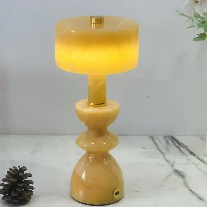 Modern Minimalist Aluminum Marble USB LED Table Lamp Cuvalon