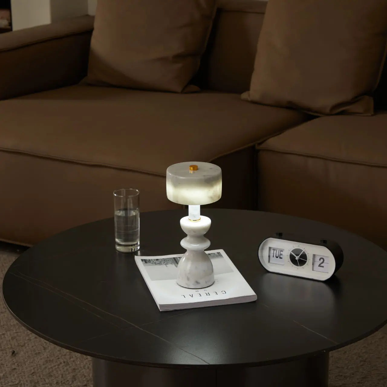 Modern Minimalist Aluminum Marble USB LED Table Lamp Cuvalon
