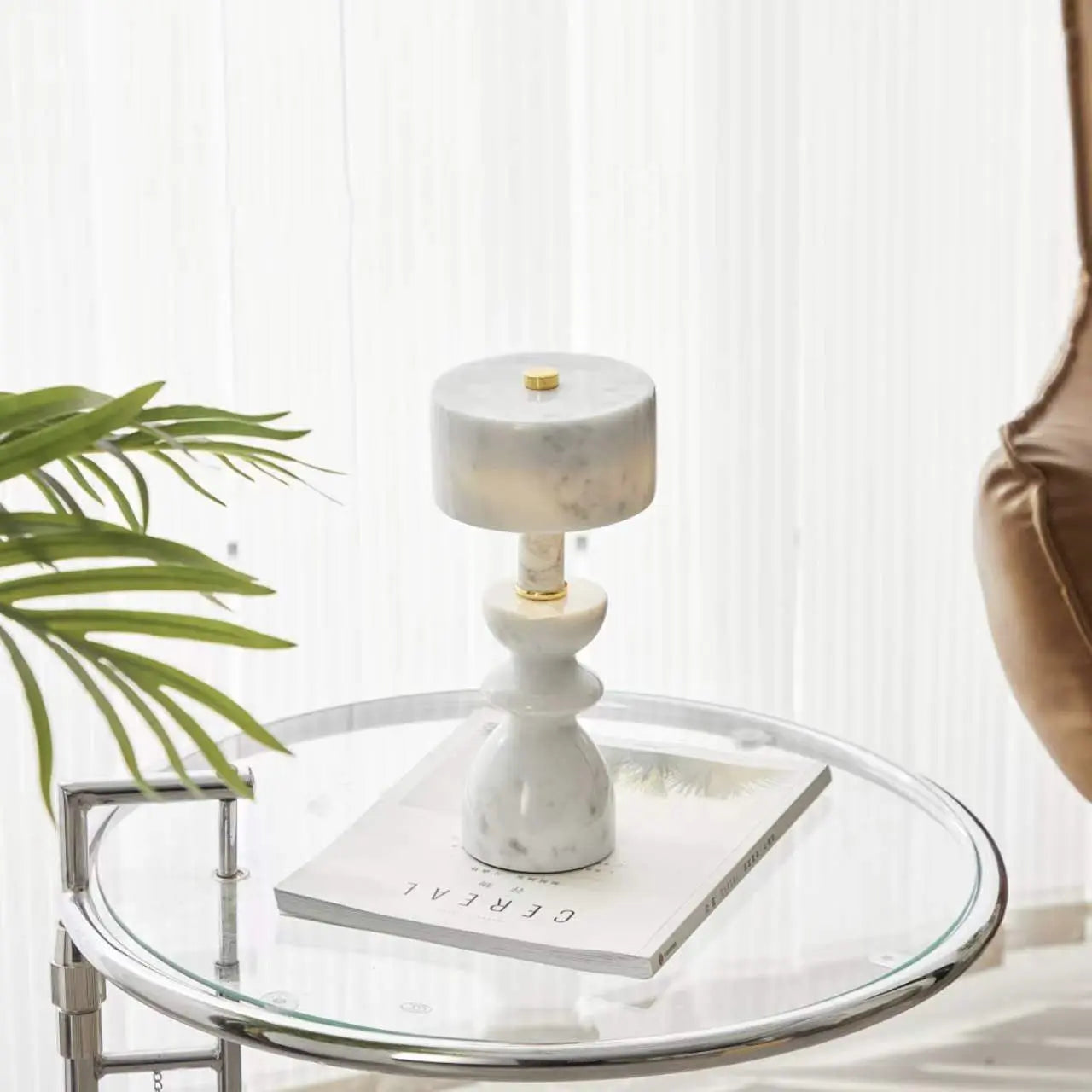 Modern Minimalist Aluminum Marble USB LED Table Lamp Cuvalon