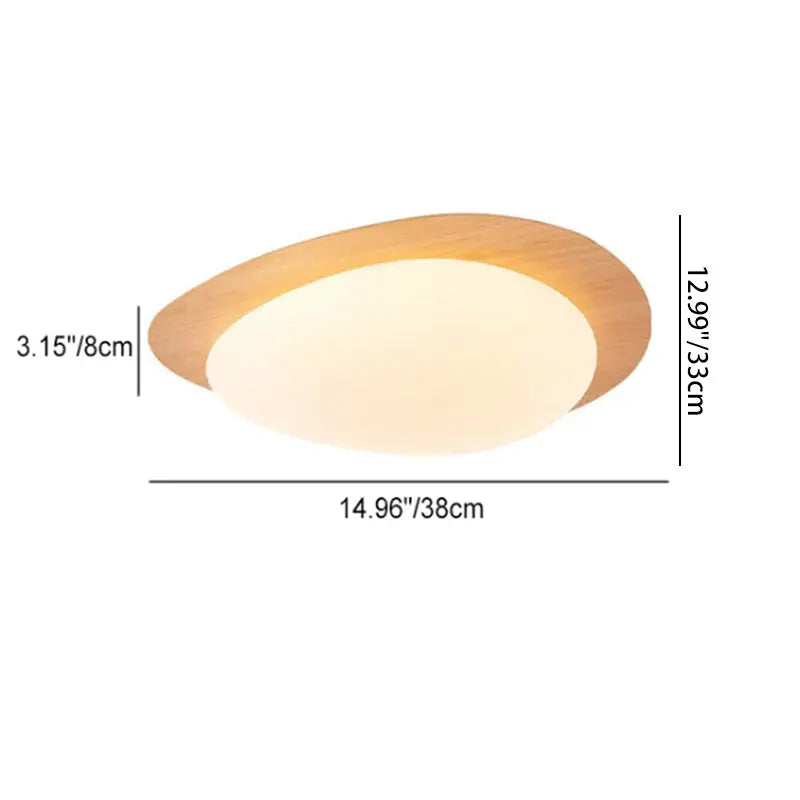 Contemporary Scandinavian Pebble Shape Iron Acrylic LED Flush Mount Ceiling Light For Bedroom Cuvalon