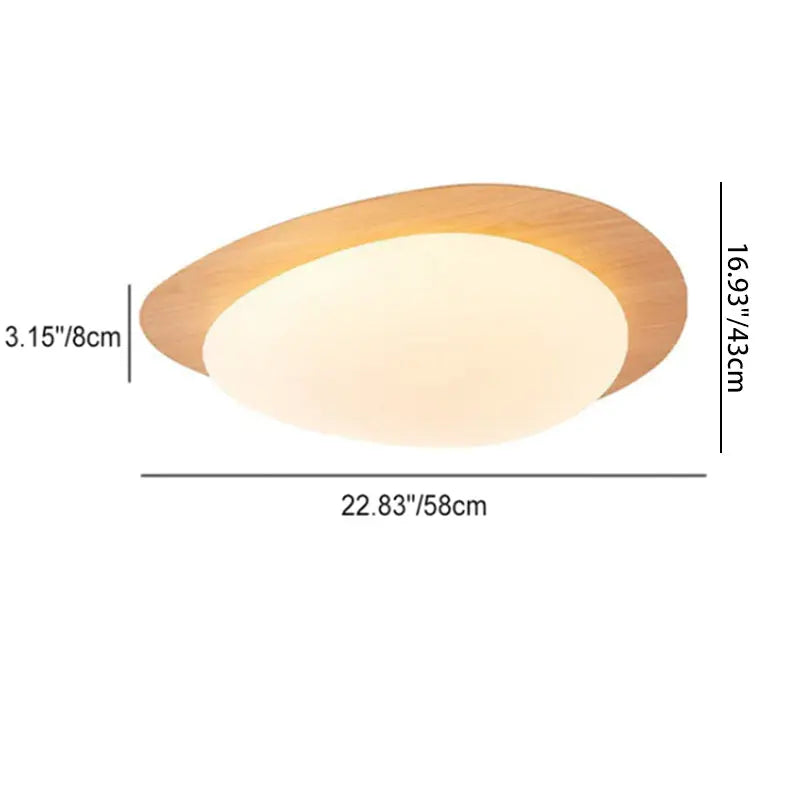 Contemporary Scandinavian Pebble Shape Iron Acrylic LED Flush Mount Ceiling Light For Bedroom Cuvalon
